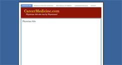 Desktop Screenshot of careermedicine.com